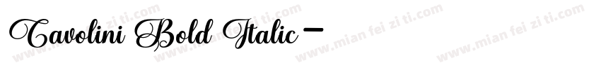 Cavolini Bold Italic字体转换